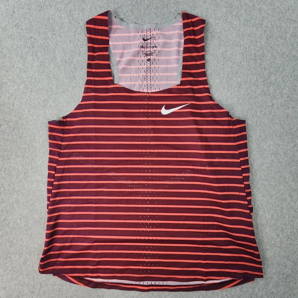 Nike DriFit ADV Aeroswift Slim Fit Running Singlet Womens‎ Medium Beetroot Red